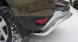 11 549 р. Защита заднего бампера (Ø63 мм волна, нержавейка) SLITKOFF  Renault Duster  HS (2015-2021) рестайлинг  с доставкой в г. Пермь. Увеличить фотографию 3