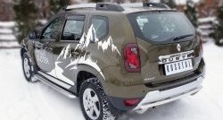 11 399 р. Одинарная защита заднего бампера из трубы диаметром 42 мм (рестайлинг) SLITKOFF  Renault Duster  HS (2010-2021) дорестайлинг, рестайлинг  с доставкой в г. Пермь. Увеличить фотографию 4