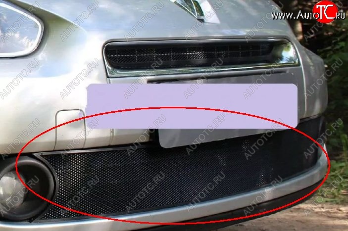 2 099 р. Нижняя решётка в воздуховод автомобиля Russtal (черная) Renault Fluence дорестайлинг (2010-2012)  с доставкой в г. Пермь