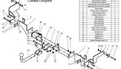 7 299 р. Фаркоп Лидер Плюс  Renault Kangoo  KC (1997-2007) 1- дорестайлинг, рестайлинг (Без электропакета)  с доставкой в г. Пермь. Увеличить фотографию 2