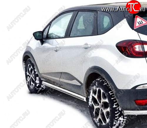 26 799 р. Защита порогов ТехноСфера (Техно Сфера) (нержавейка, 63.5 mm) Renault Kaptur дорестайлинг (2016-2020)  с доставкой в г. Пермь