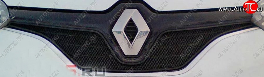 1 539 р. Сетка в решетку радиатора Russtal Renault Kaptur дорестайлинг (2016-2020) (черная)  с доставкой в г. Пермь