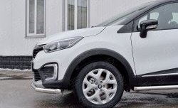 15 449 р. Защита переднего бампера (Ø63 мм, нержавейка) SLITKOFF Renault Kaptur дорестайлинг (2016-2020)  с доставкой в г. Пермь. Увеличить фотографию 4
