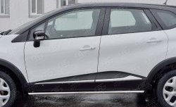 15 599 р. Защита порогов из круглой трубы диаметром 42 мм SLITKOFF  Renault Kaptur (2016-2025) дорестайлинг, рестайлинг  с доставкой в г. Пермь. Увеличить фотографию 4
