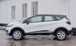24 549 р. Защита порогов с пластиковыми вставками для ног из овальной трубы диаметром 75x42 мм SLITKOFF  Renault Kaptur (2016-2025) дорестайлинг, рестайлинг  с доставкой в г. Пермь. Увеличить фотографию 3