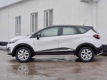 35 549 р. Широкая защита порогов с трубой диаметром 42 мм SLITKOFF v3  Renault Kaptur (2016-2025) дорестайлинг, рестайлинг  с доставкой в г. Пермь. Увеличить фотографию 3