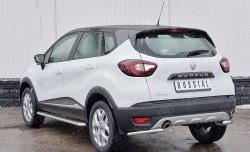 12 699 р. Защита заднего бампера (Ø42 мм уголки, нержавейка) SLITKOFF  Renault Kaptur (2016-2020) дорестайлинг  с доставкой в г. Пермь. Увеличить фотографию 2