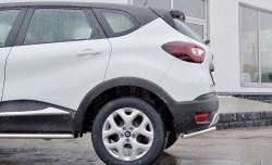 12 699 р. Защита заднего бампера (Ø42 мм уголки, нержавейка) SLITKOFF  Renault Kaptur (2016-2020) дорестайлинг  с доставкой в г. Пермь. Увеличить фотографию 4