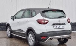 13 999 р. Защита заднего бампера (Ø42 мм волна, нержавейка) SLITKOFF  Renault Kaptur (2016-2020) дорестайлинг  с доставкой в г. Пермь. Увеличить фотографию 2