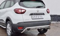 13 999 р. Защита заднего бампера (Ø42 мм волна, нержавейка) SLITKOFF  Renault Kaptur (2016-2020) дорестайлинг  с доставкой в г. Пермь. Увеличить фотографию 3
