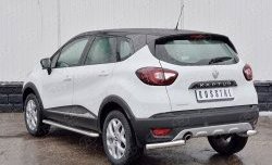 13 849 р. Защита заднего бампера (Ø63 мм уголки, нержавейка) SLITKOFF  Renault Kaptur (2016-2020) дорестайлинг  с доставкой в г. Пермь. Увеличить фотографию 2