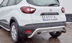16 449 р. Защита заднего бампера (Ø63 мм волна под машину, нержавейка) SLITKOFF  Renault Kaptur (2016-2020) дорестайлинг  с доставкой в г. Пермь. Увеличить фотографию 3