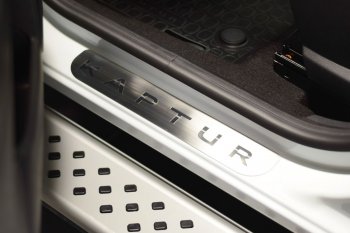 2 559 р. Накладки в проем дверей (4 шт) (НПС) RENAULT Kaptur 2016-  Renault Kaptur (2016-2025) дорестайлинг, рестайлинг (Нержавейка)  с доставкой в г. Пермь. Увеличить фотографию 3