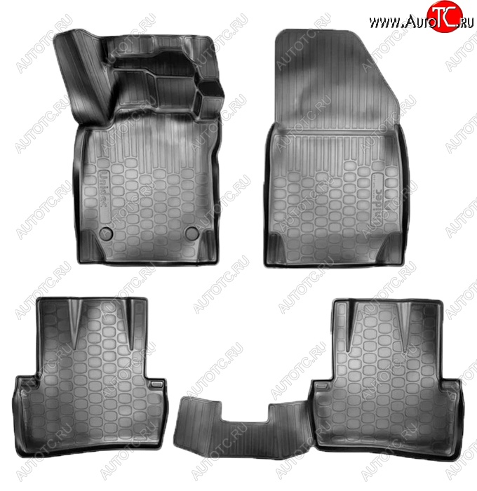 2 499 р. Коврики салонные Noplast (3D)  Renault Kaptur (2016-2020) дорестайлинг (Черные)  с доставкой в г. Пермь