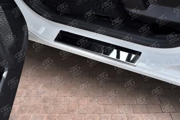 1 569 р. Накладки порожков салона Russtal Renault Kaptur дорестайлинг (2016-2020) (нержавейка зеркальная)  с доставкой в г. Пермь. Увеличить фотографию 2