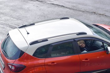 7 899 р. Рейлинги Petroil Tuning  Renault Kaptur (2016-2025) дорестайлинг, рестайлинг (Цвет: серебристый муар)  с доставкой в г. Пермь. Увеличить фотографию 2