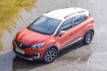 7 899 р. Рейлинги Petroil Tuning  Renault Kaptur (2016-2025) дорестайлинг, рестайлинг (Цвет: серебристый муар)  с доставкой в г. Пермь. Увеличить фотографию 4