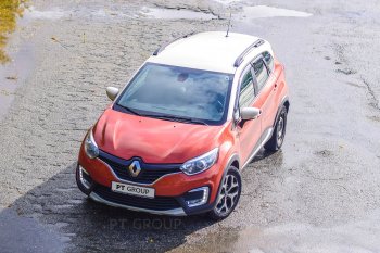 7 899 р. Рейлинги Petroil Tuning  Renault Kaptur (2016-2025) дорестайлинг, рестайлинг (Цвет: черный муар)  с доставкой в г. Пермь. Увеличить фотографию 3