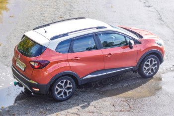 7 899 р. Рейлинги Petroil Tuning  Renault Kaptur (2016-2025) дорестайлинг, рестайлинг (Цвет: черный муар)  с доставкой в г. Пермь. Увеличить фотографию 4