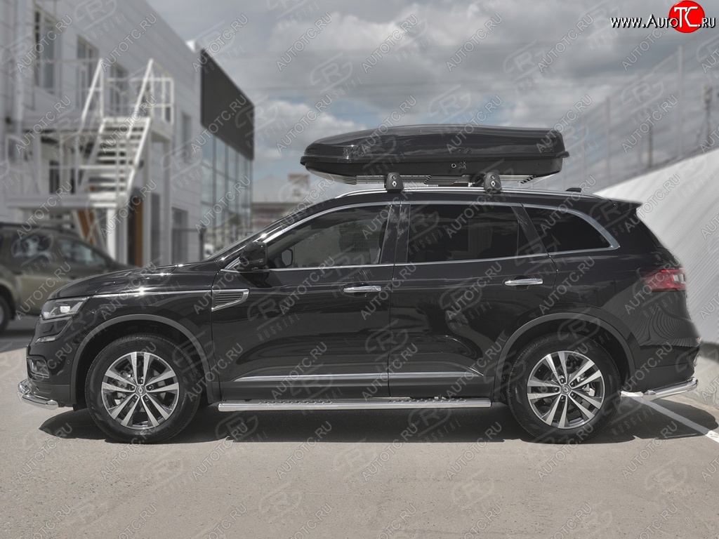 19 399 р. Пороги труба 120х60 Russtal (овал с проступью) Renault Koleos 2 (2016-2025)  с доставкой в г. Пермь