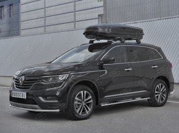 14 999 р. Защита переднего бампера (Ø42 мм, нержавейка) SLITKOFF Renault Koleos 2 (2016-2025)  с доставкой в г. Пермь. Увеличить фотографию 3