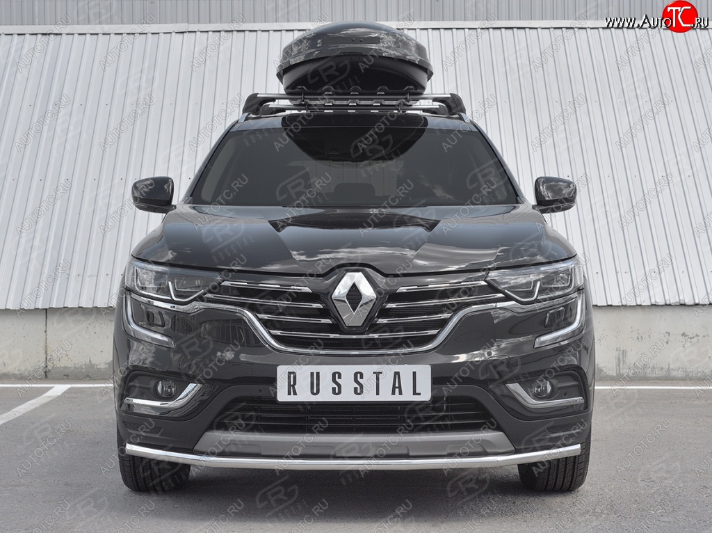 14 999 р. Защита переднего бампера (Ø42 мм, нержавейка) SLITKOFF Renault Koleos 2 (2016-2025)  с доставкой в г. Пермь