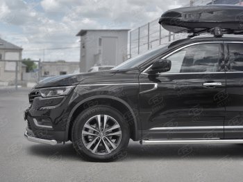 18 599 р. Защита переднего бампера (Ø63 мм, нержавейка) SLITKOFF Renault Koleos 2 (2016-2025)  с доставкой в г. Пермь. Увеличить фотографию 4