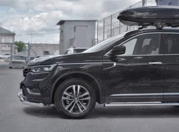16 099 р. Защита переднего бампера (2 трубы Ø63 и 75х42 мм, нержавейка) Russtal Renault Koleos 2 (2016-2025)  с доставкой в г. Пермь. Увеличить фотографию 4