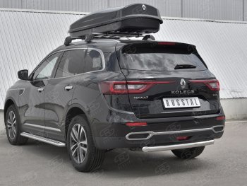 14 999 р. Защита заднего бампера (Ø63 мм, нержавейка) SLITKOFF  Renault Koleos  2 (2016-2025)  с доставкой в г. Пермь. Увеличить фотографию 4