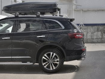 18 849 р. Защита заднего бампера (2 трубы Ø63 и 42 мм, нержавейка) SLITKOFF  Renault Koleos  2 (2016-2025)  с доставкой в г. Пермь. Увеличить фотографию 3