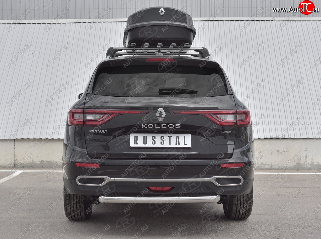 14 999 р. Защита заднего бампера (Ø63 мм, нержавейка) SLITKOFF  Renault Koleos  2 (2016-2025)  с доставкой в г. Пермь