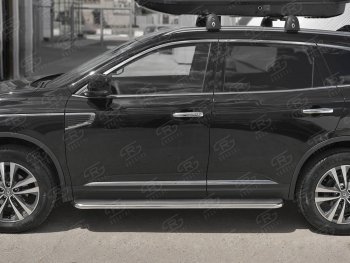 35 549 р. Пороги SLITKOFF d42 с листом  Renault Koleos  2 (2016-2025) (Лист нержавейка, труба нержавейка)  с доставкой в г. Пермь. Увеличить фотографию 2