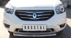 14 499 р. Одинарная защита переднего бампера диаметром 63 мм SLITKOFF Renault Koleos 1 Phase 3 (2013-2016)  с доставкой в г. Пермь. Увеличить фотографию 2