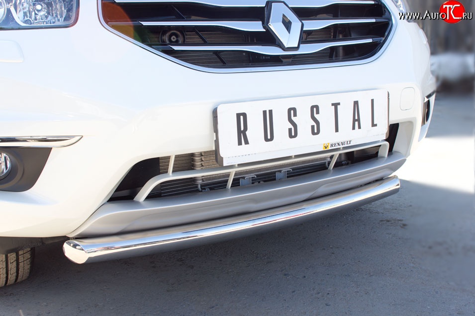 14 499 р. Одинарная защита переднего бампера диаметром 63 мм SLITKOFF Renault Koleos 1 Phase 3 (2013-2016)  с доставкой в г. Пермь