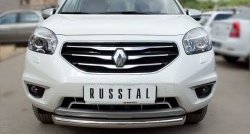 15 349 р. Одинарная защита переднего бампера диаметром 76 мм SLITKOFF Renault Koleos 1 Phase 3 (2013-2016)  с доставкой в г. Пермь. Увеличить фотографию 3