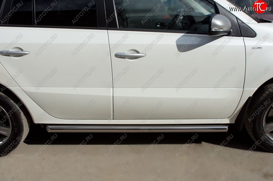 19 999 р. Защита порогов из круглой трубы диаметром 63 мм (рестайлинг) SLITKOFF Renault Koleos 1 Phase 3 (2013-2016)  с доставкой в г. Пермь