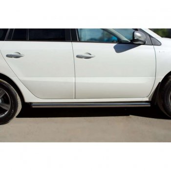 18 799 р. Защита порогов из круглой трубы диаметром 63 мм SLITKOFF v2 Renault Koleos 1 Phase 3 (2013-2016)  с доставкой в г. Пермь. Увеличить фотографию 3