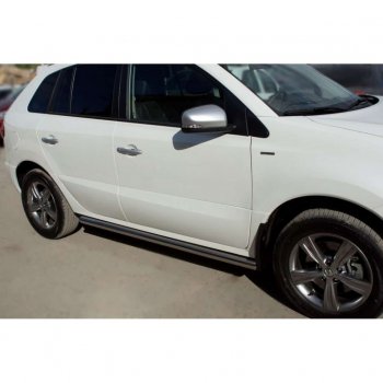 19 999 р. Защита порогов из круглой трубы диаметром 63 мм SLITKOFF v3 Renault Koleos 1 Phase 3 (2013-2016)  с доставкой в г. Пермь. Увеличить фотографию 2