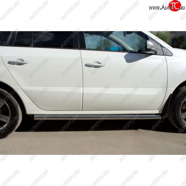 19 999 р. Защита порогов из круглой трубы диаметром 63 мм SLITKOFF v3 Renault Koleos 1 Phase 3 (2013-2016)  с доставкой в г. Пермь