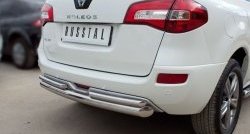 18 699 р. Защита заднего бампера (Ø76 и 42 мм, нержавейка) SLITKOFF Renault Koleos 1 Phase 3 (2013-2016)  с доставкой в г. Пермь. Увеличить фотографию 3