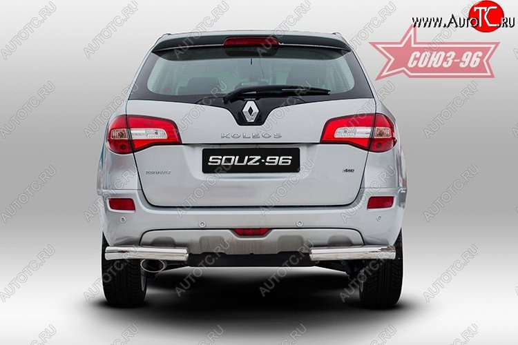 11 249 р. Защита заднего бампера из двух боковых уголков (d76) Souz-96 Renault Koleos 1 Phase 3 (2013-2016)  с доставкой в г. Пермь
