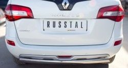 12 999 р. Защита заднего бампера (Ø75x42 мм, нержавейка) Russtal Renault Koleos Phase 1 (2007-2011)  с доставкой в г. Пермь. Увеличить фотографию 2