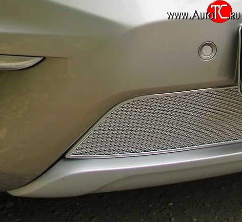 2 079 р. Сетка в бампер Autofamily (10 мм.) Renault Koleos 1 Phase 2 (2011-2013) (Хром)  с доставкой в г. Пермь