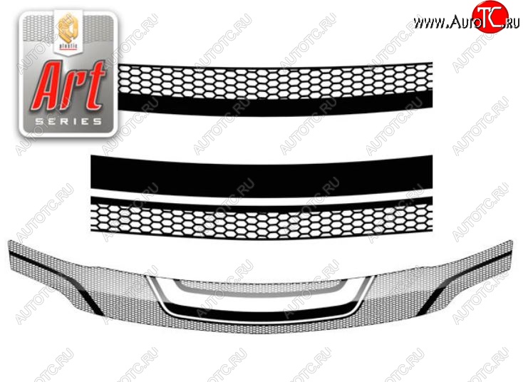 2 199 р. Дефлектор капота CA-Plastiс  Renault Logan  1 (2004-2010) дорестайлинг (Серия Art черная)  с доставкой в г. Пермь