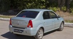 1 129 р. Защитная накладка на задний бампер RA  Renault Logan  1 (2004-2010) дорестайлинг  с доставкой в г. Пермь. Увеличить фотографию 2