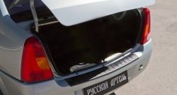 1 129 р. Защитная накладка на задний бампер RA  Renault Logan  1 (2004-2010) дорестайлинг  с доставкой в г. Пермь. Увеличить фотографию 4