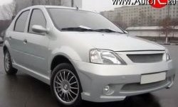 8 149 р. Передний бампер Street Renault Logan 1 дорестайлинг (2004-2010) (Неокрашенный)  с доставкой в г. Пермь. Увеличить фотографию 2