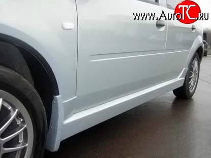 4 249 р. Пороги накладки Street Renault Logan 1 дорестайлинг (2004-2010) (Неокрашенные)  с доставкой в г. Пермь