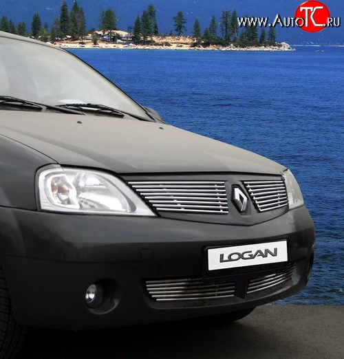 4 148 р. Декоративные вставки решетки радиатора Novline Renault Logan 1 дорестайлинг (2004-2010)  с доставкой в г. Пермь