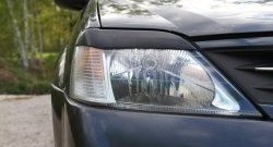 489 р. Реснички RA на фары  Renault Logan  1 (2004-2016) дорестайлинг, рестайлинг (Неокрашенные)  с доставкой в г. Пермь. Увеличить фотографию 3